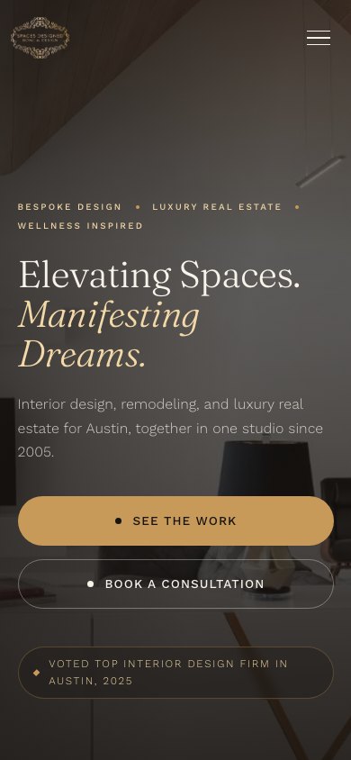 The new homepage on a phone