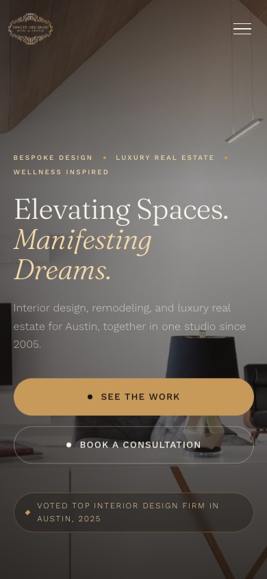 The new homepage on a phone